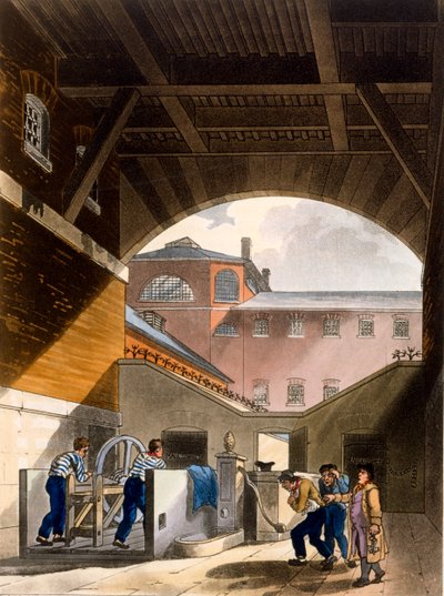 Watermotor, Coldbath Fields Gevangenis, uit Ackermann